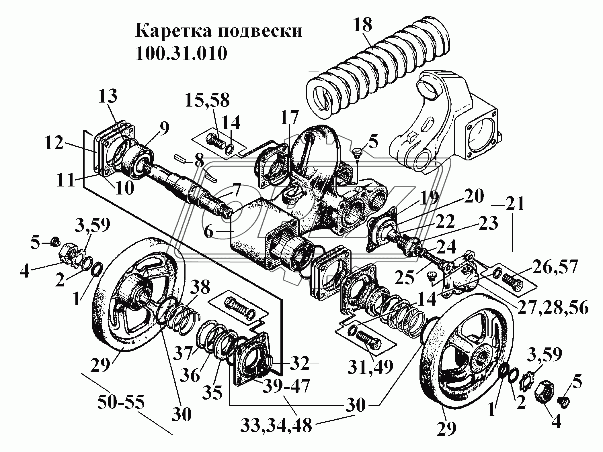 Каретка подвески 100.31.010 (1)