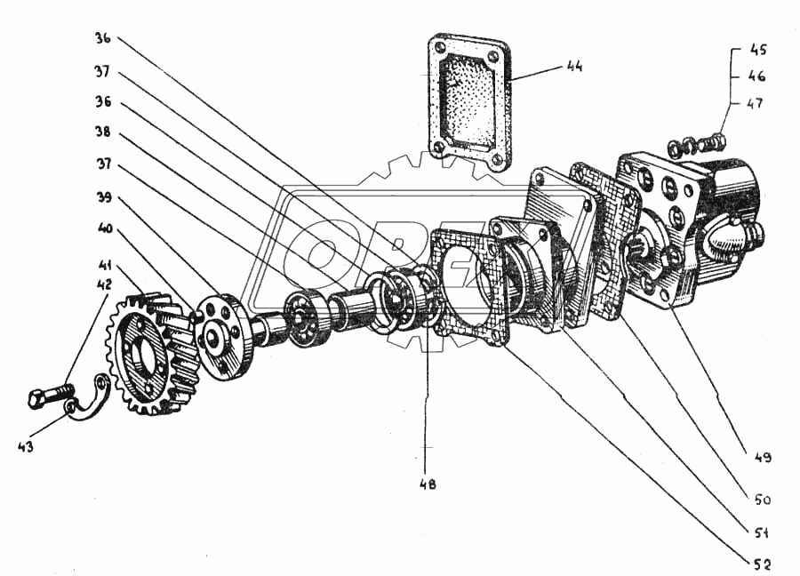 Привод гидравлического насоса 2