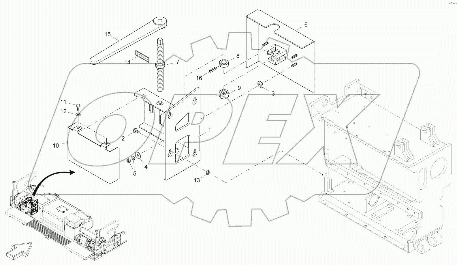  STRIKE-OFF PLATE, LH 0,39M