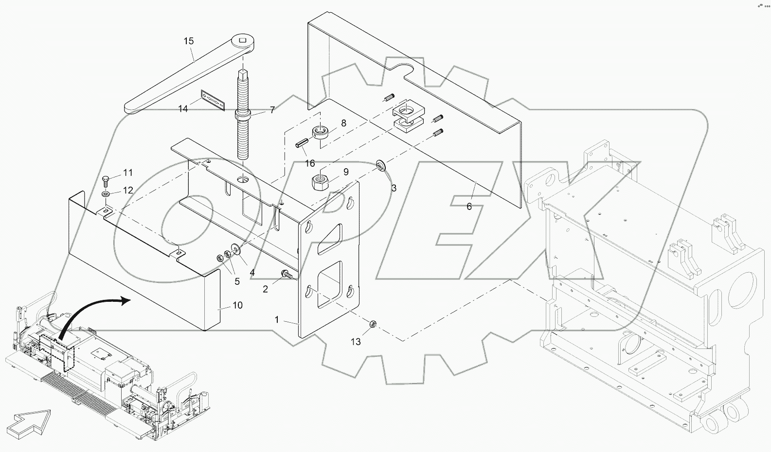  STRIKE-OFF PLATE, LH 0,60M