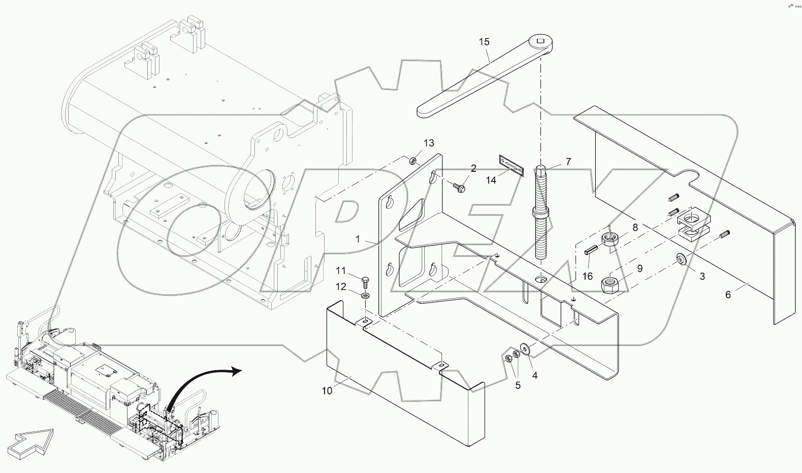  STRIKE-OFF PLATE, RH 0,60M