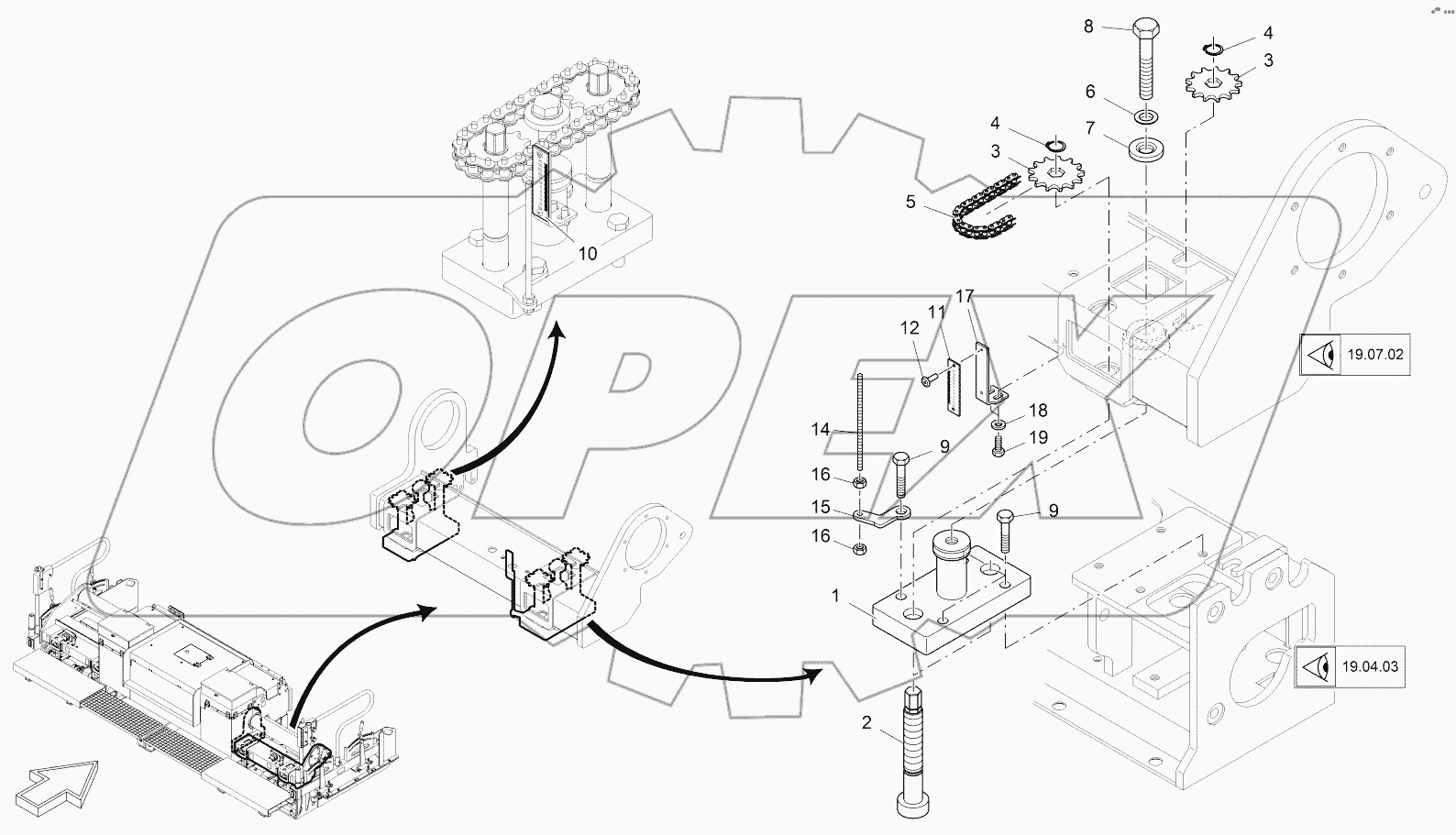  HEIGHT ADJUSTMENT, RIGHT SIDE