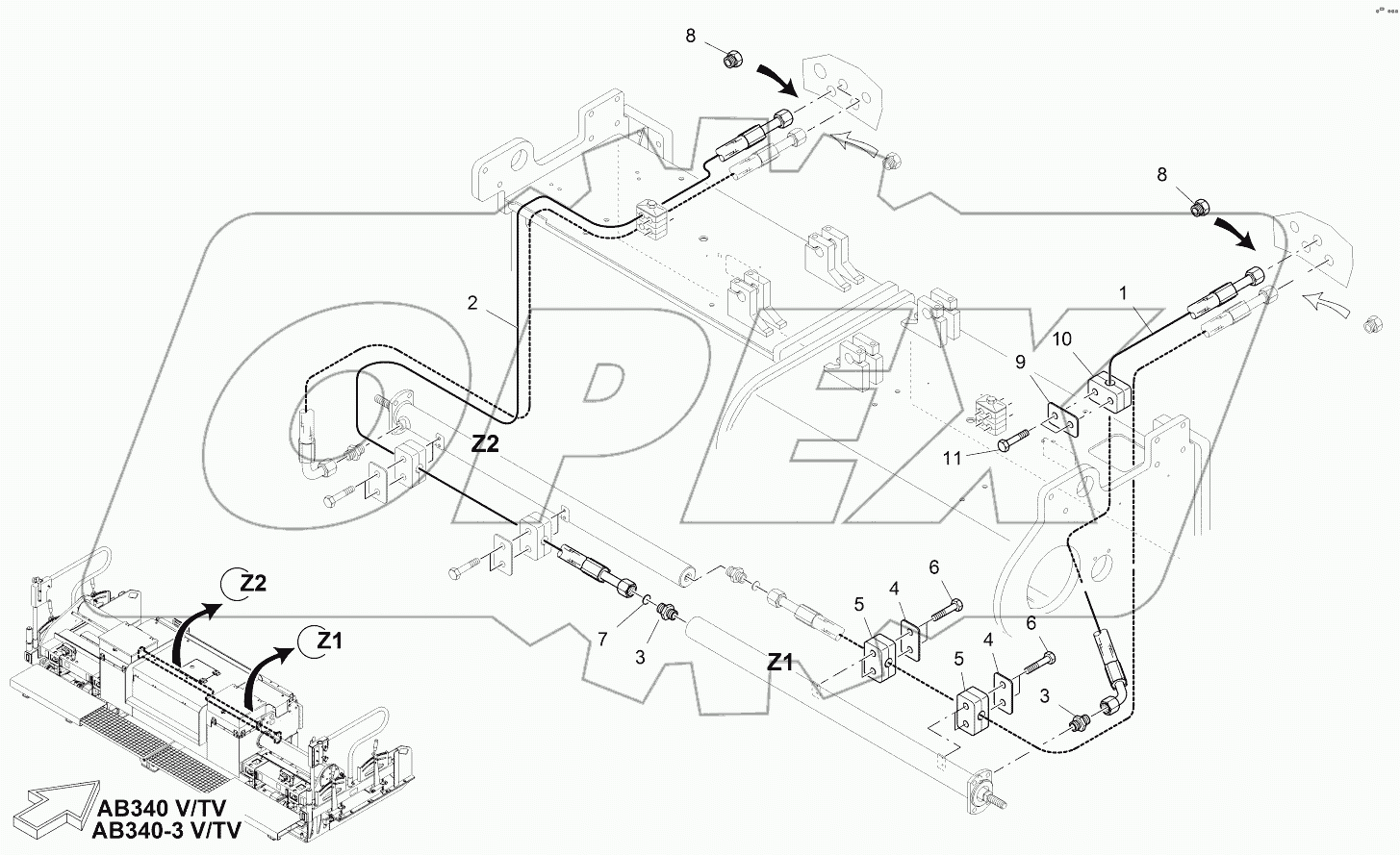  HYDRAULIC RAM 1, RIGHT SIDE