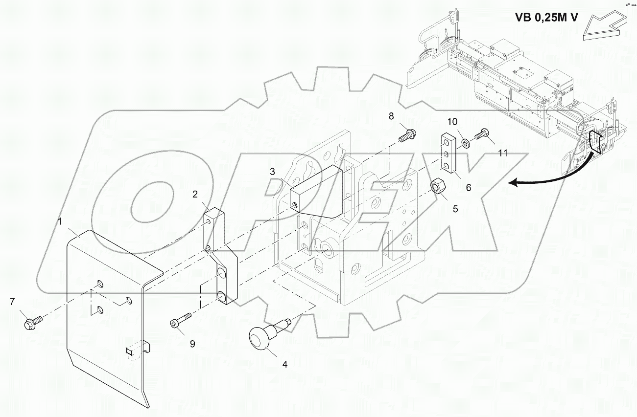  TAMPER SHIELD: VB 0,25M, LH