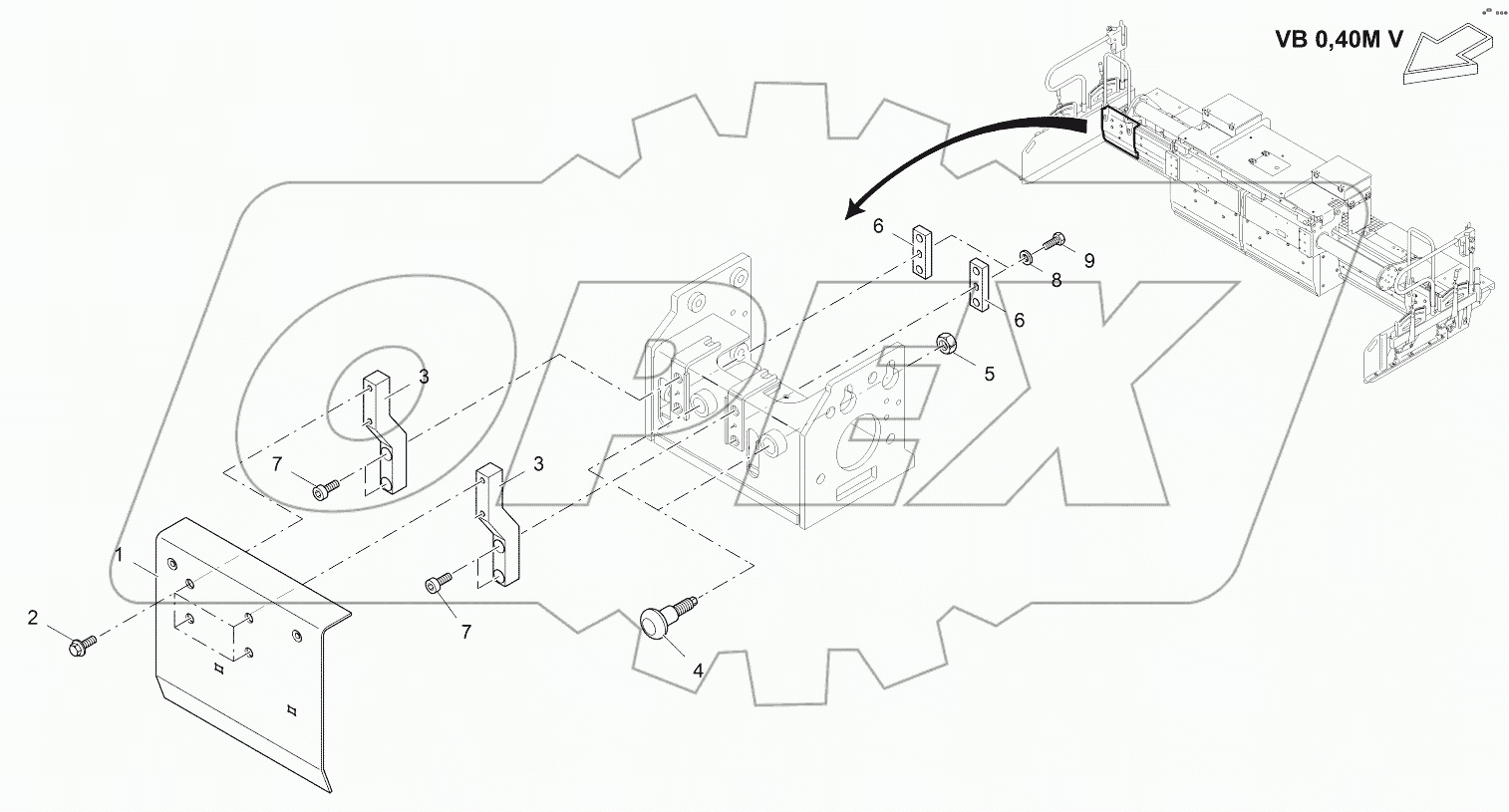  TAMPER SHIELD: VB 0,40M, RH