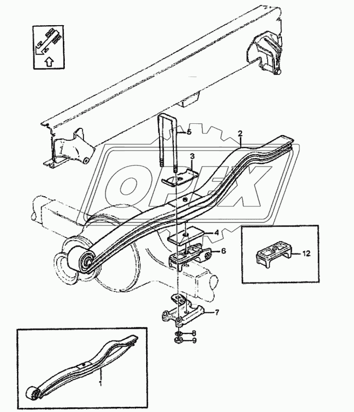 Задние рессоры RAD-L90 RADT-LA, RST-PAR1