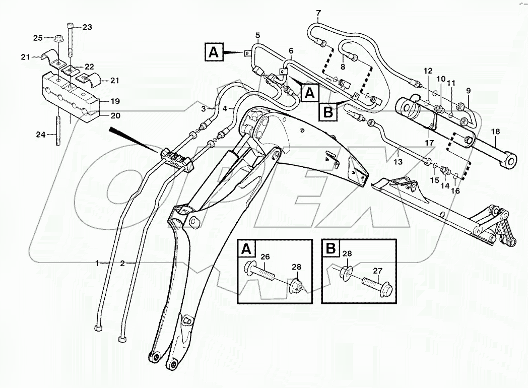  Hydraulic system, bucket 11890342