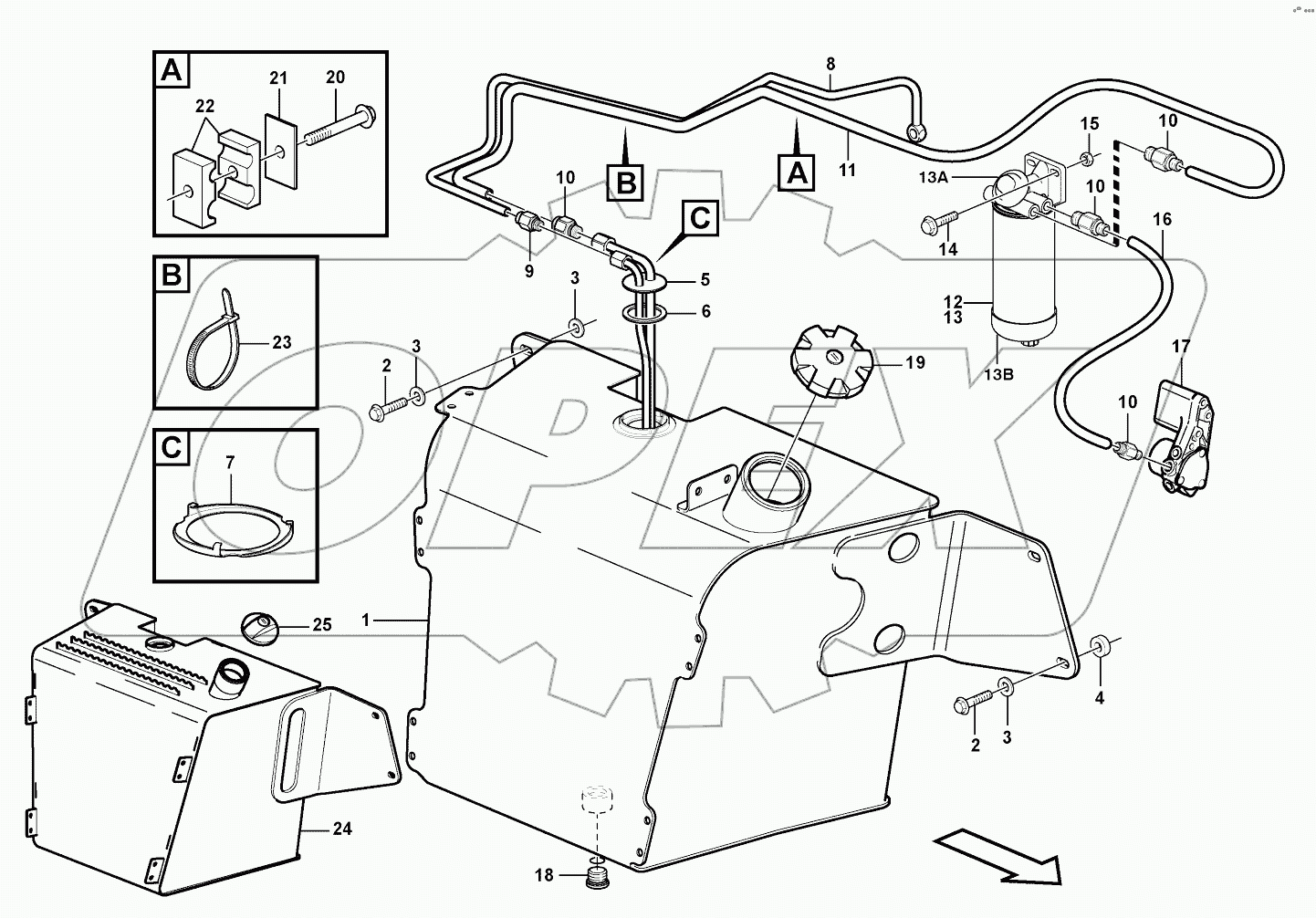  Fuel tank, fuel pipes