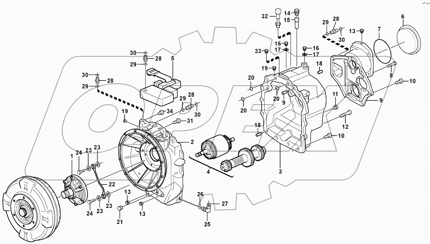  Hydraulic transmission with fitting parts 11891076