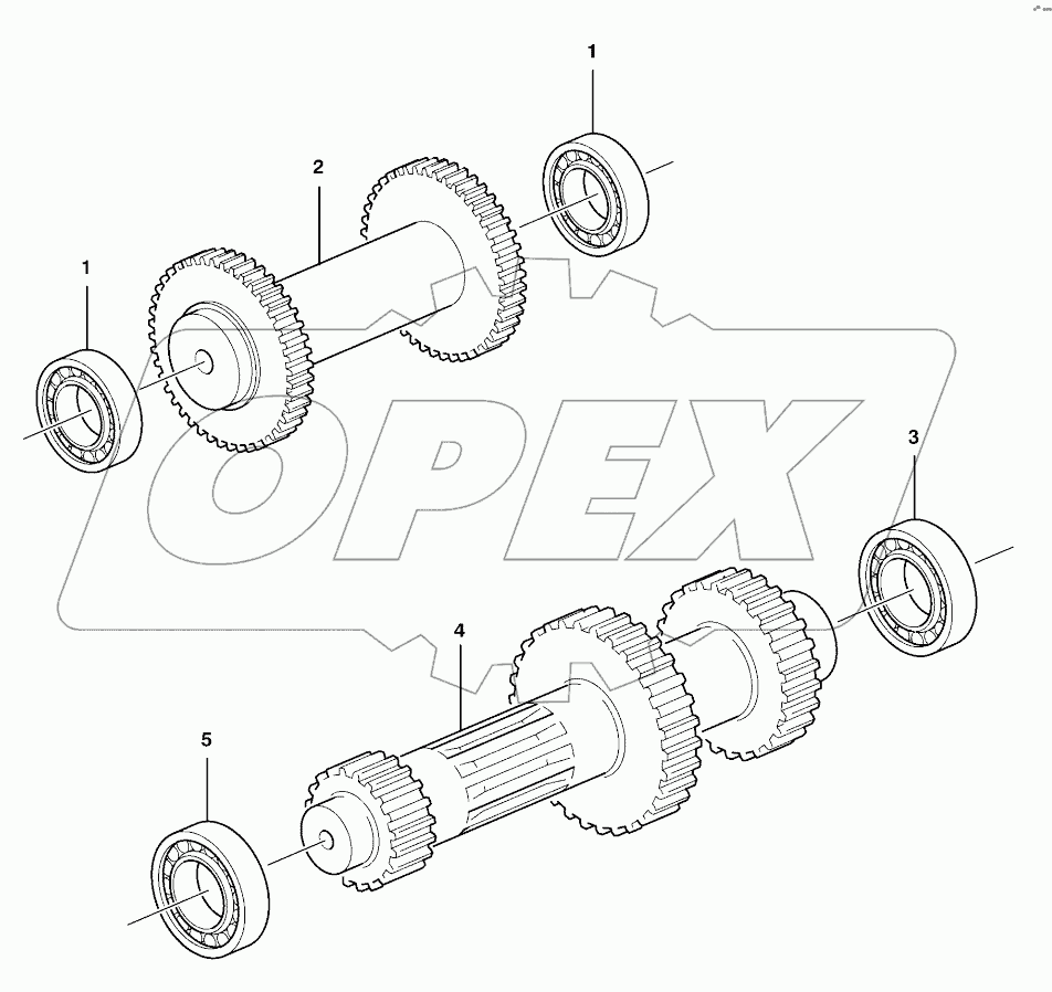  Reverse and primary shaft 11891076, 11891077