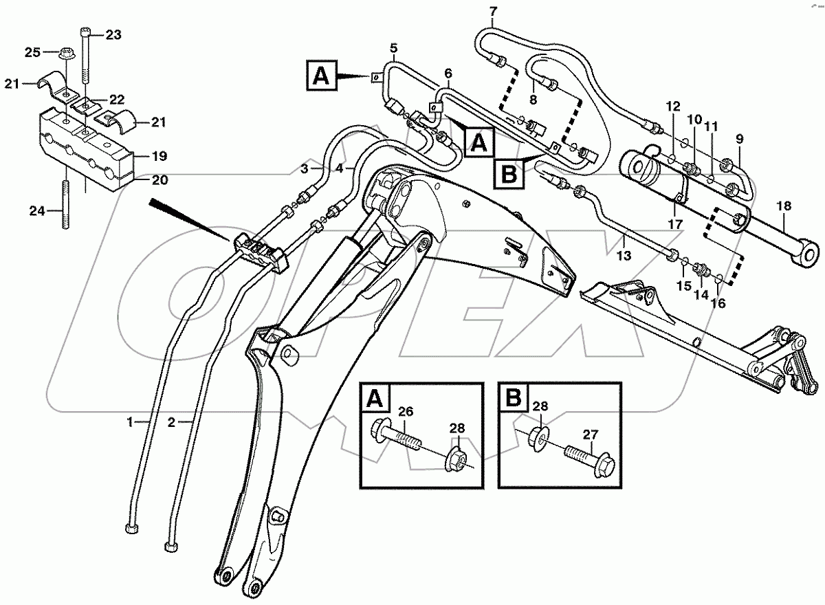  11891022 Hydraulic system, bucket