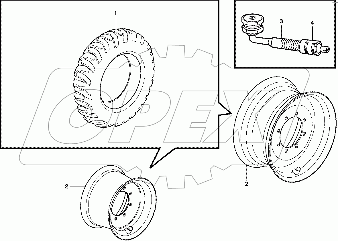  11891313 FRONT, 11891313 REAR, AGRICULTURAL Wheel