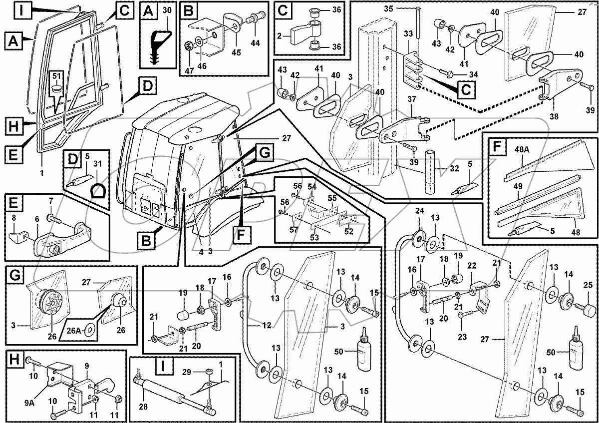  11298028, 11298197 Door with fitting parts