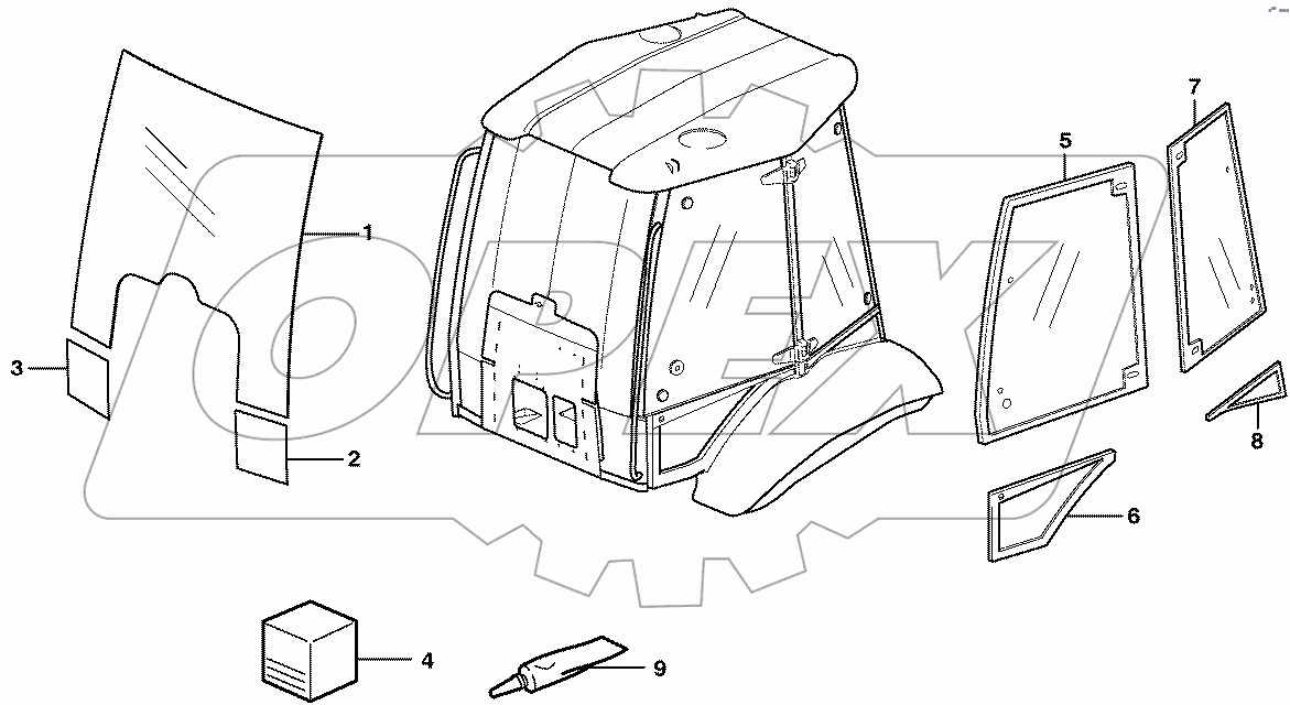  11294005, 11298028, 11298197, 11298012, 11298203 Glass panes