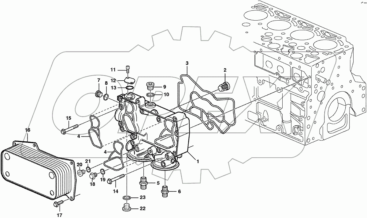  11883246, 11885148, 11887322 Oil cooler