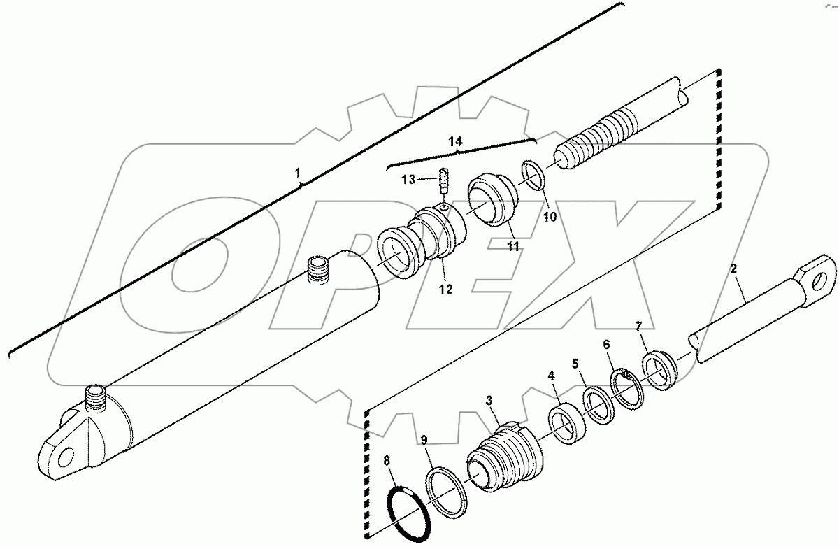  11891238 Hydraulic cylinder, quick attachment