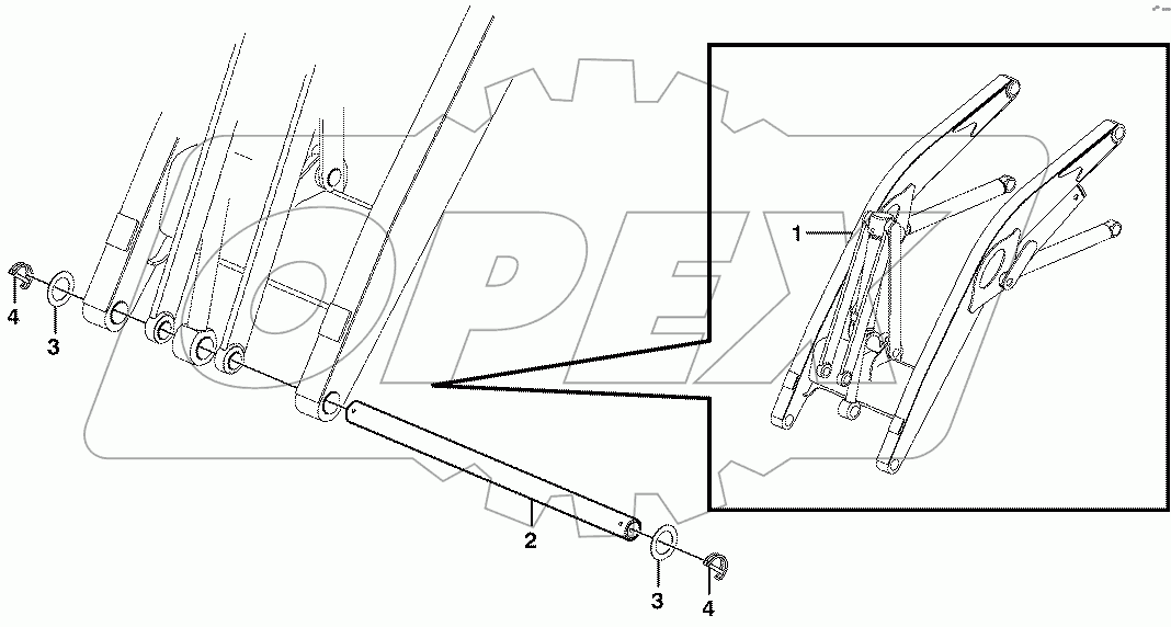  11891350 Transport bracket without front bucket