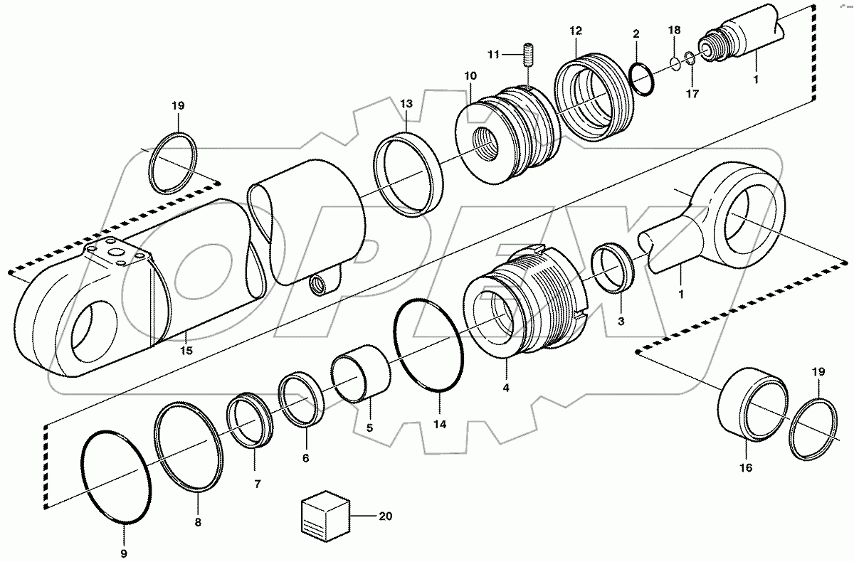  11891273, 11891041, 11891410, 11880005 Boom cylinder
