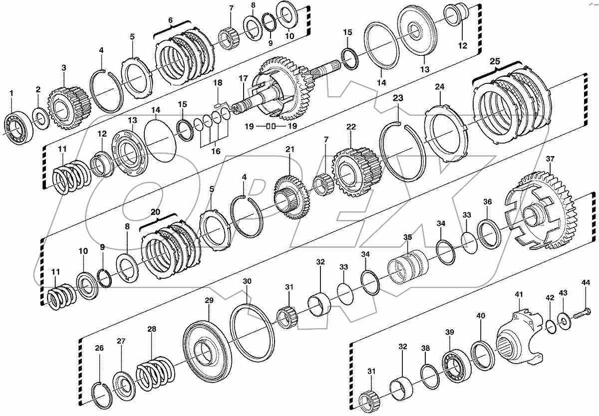  31884310, 11890341, 11887381, 11888337, 11891255 Secondary shaft