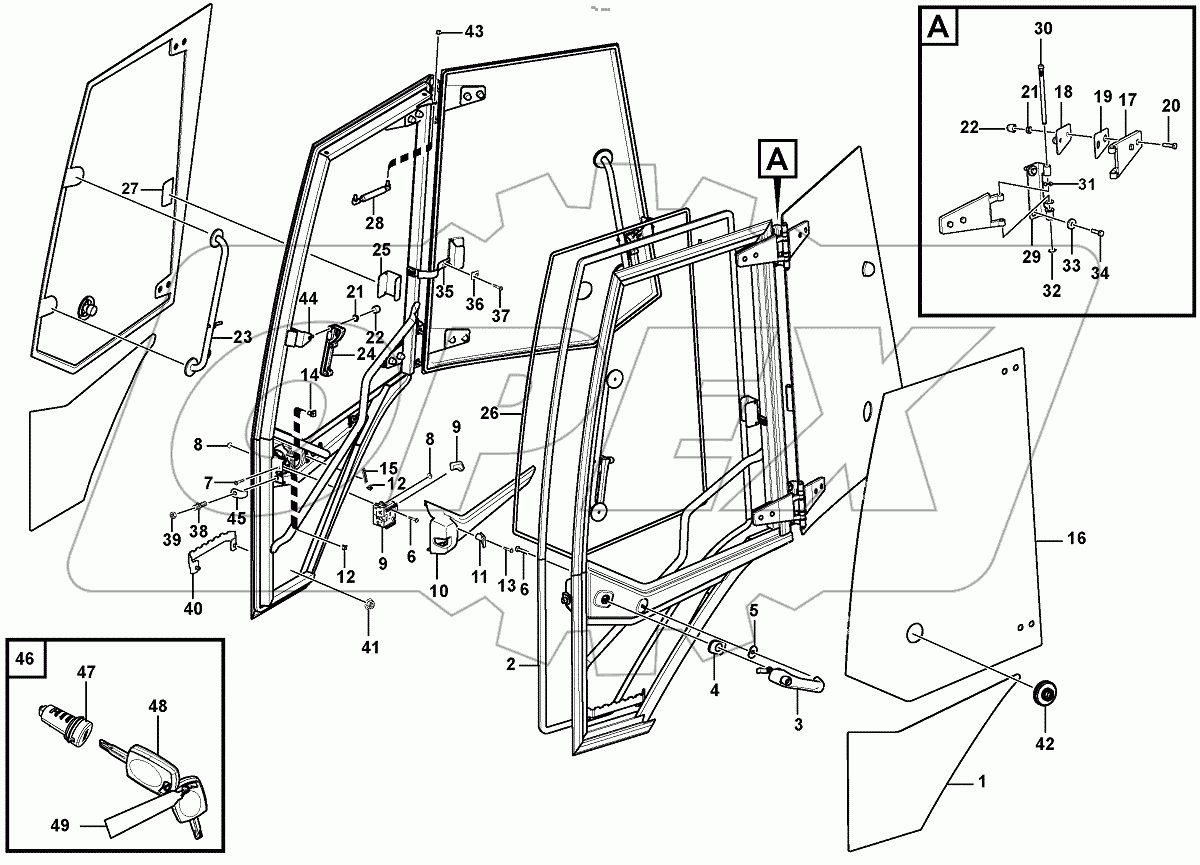  LH, RH, 11298335 Door with fitting parts