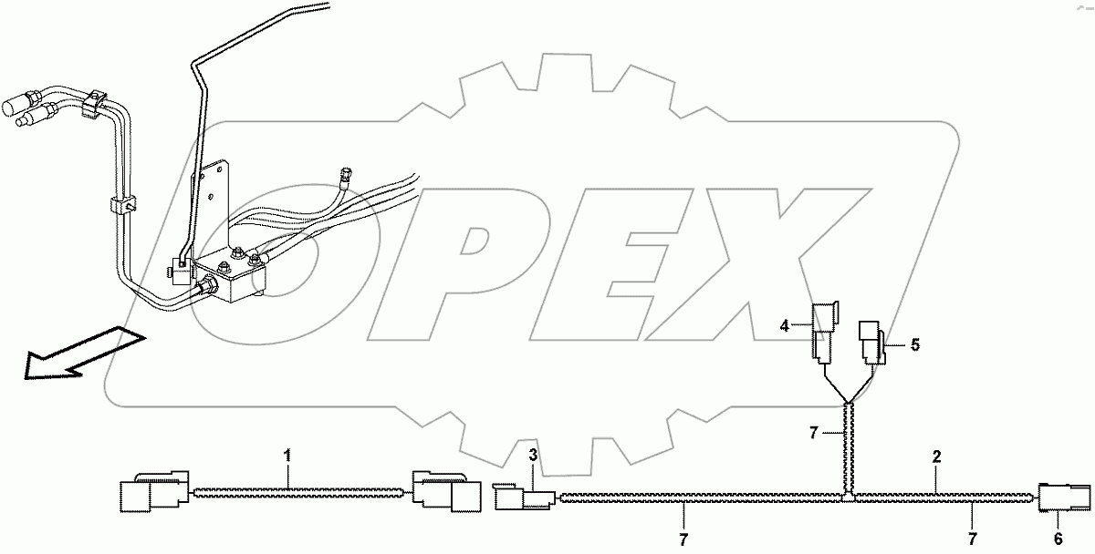  11891333 Cable harness, hand tool hydraulic