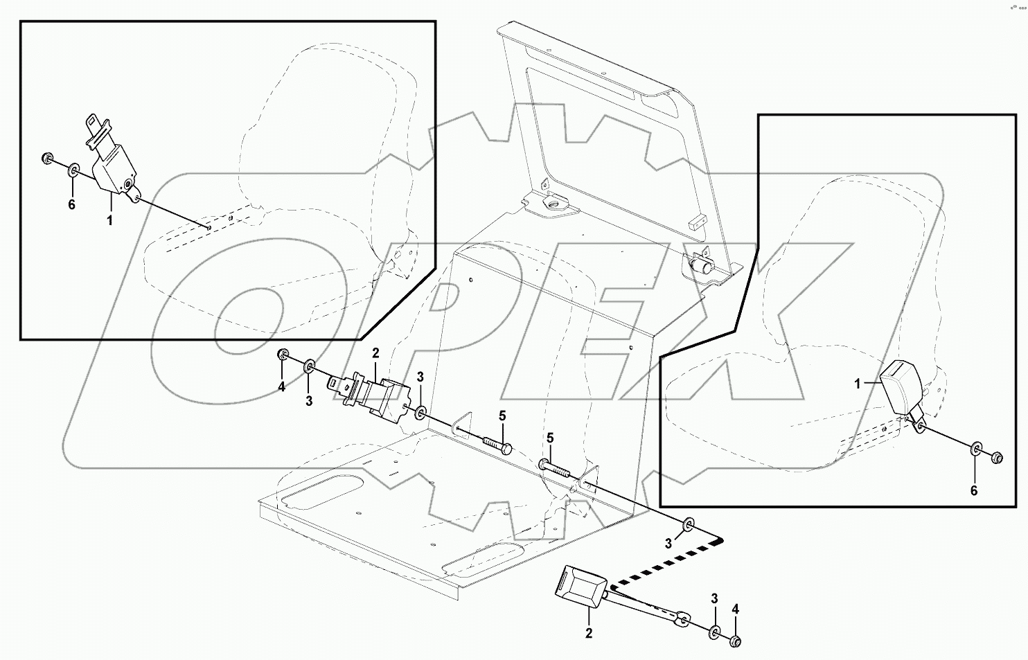  Seat belt operator's seat
