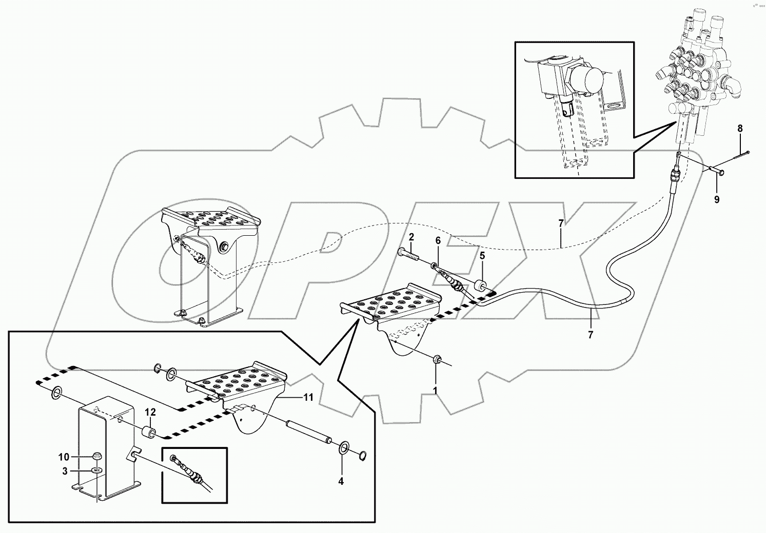 Standard foot controls 11840296, 11840298