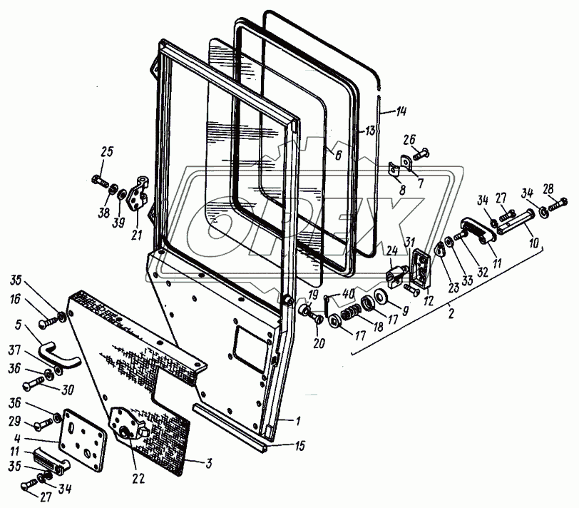 Кабина (дверь кабины Т30.45.013А-03)