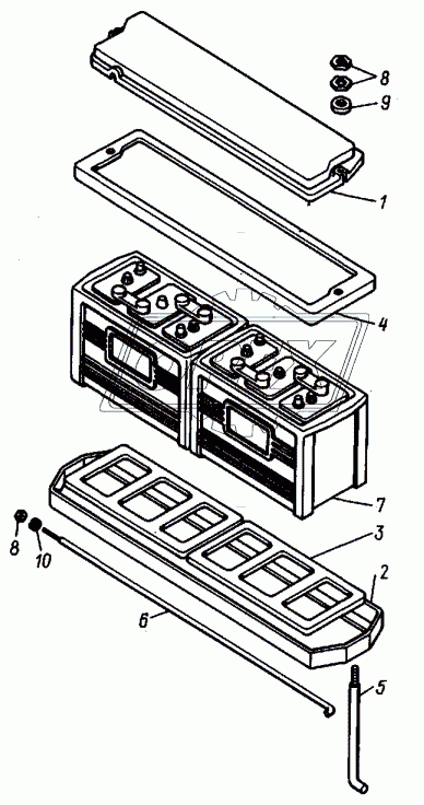 Установка аккумуляторных батарей Т30.48.065-02