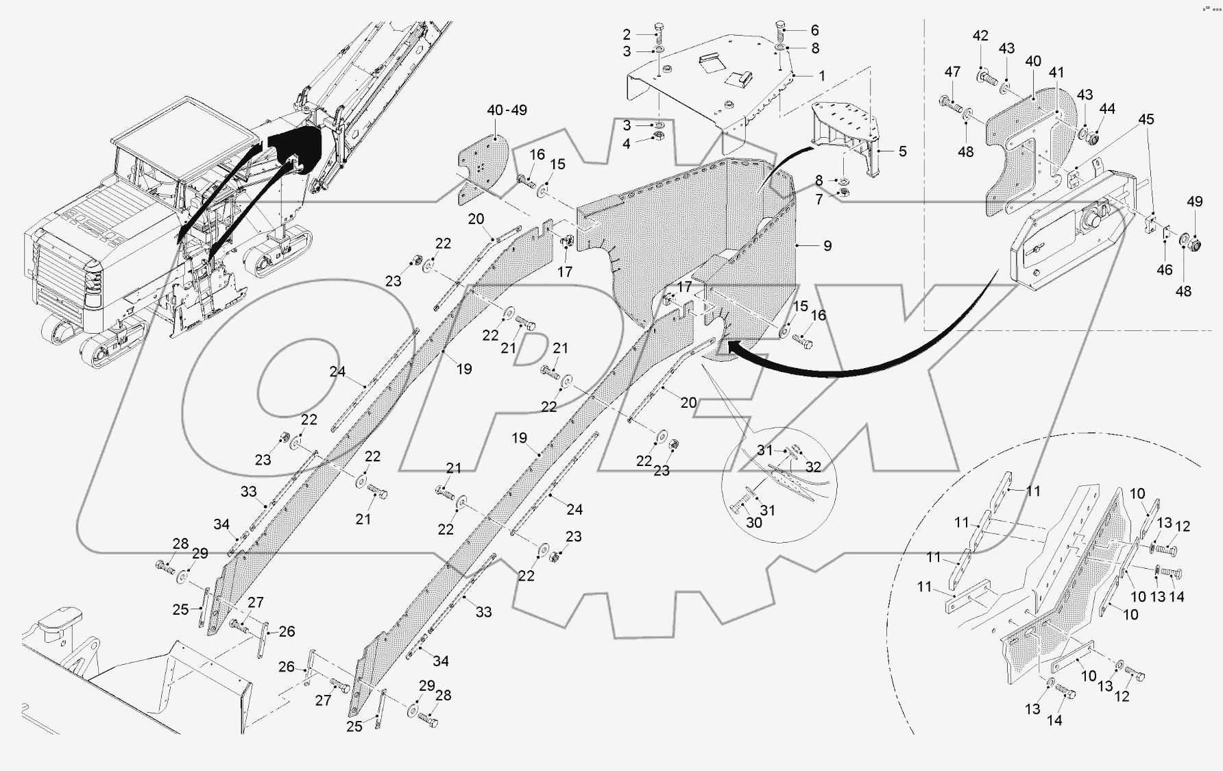  PRIM.CONVEYOR MATERIAL GUIDING