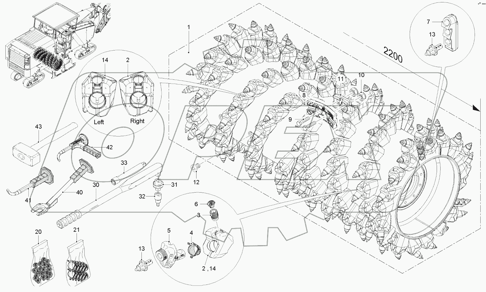  DRUM FB2200 HT22 LA15