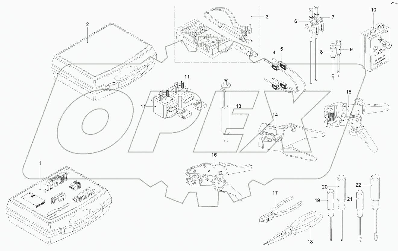  MEASURING/TOOLS CASE, ELECTR.