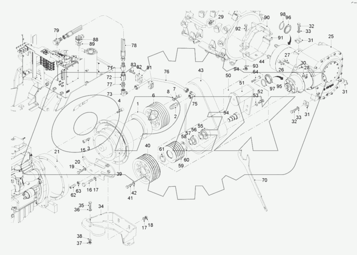  DRIVE - MILLING DRUM
