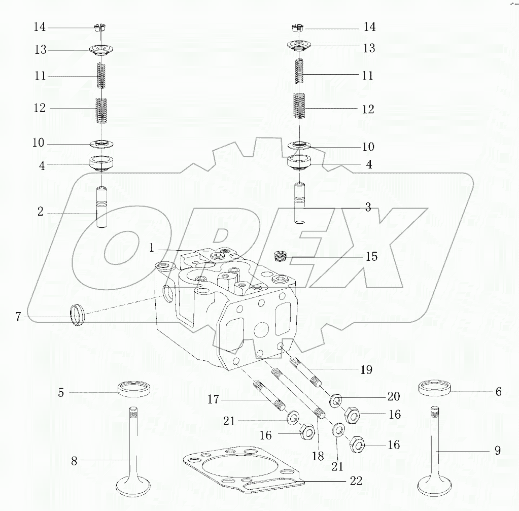  Крышка цилиндра в сборе