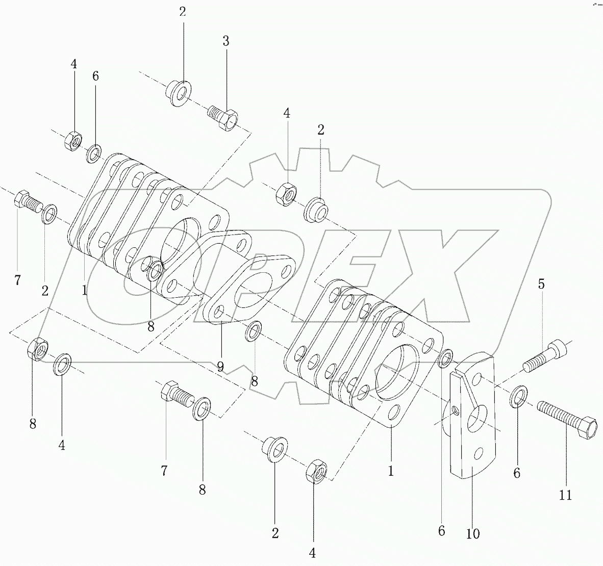  Труба впуска смазочного масла в сборе