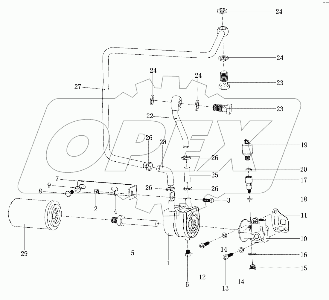  Охлаждающая система в сборе