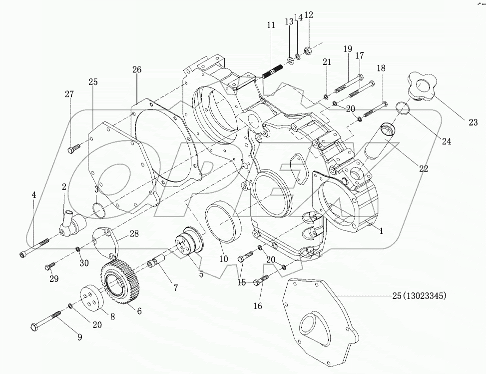  Корпус дизеля в сборе III