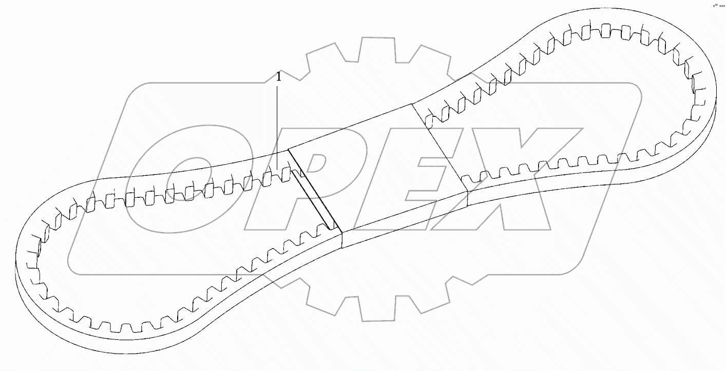  Клиновидный ремень в сборе