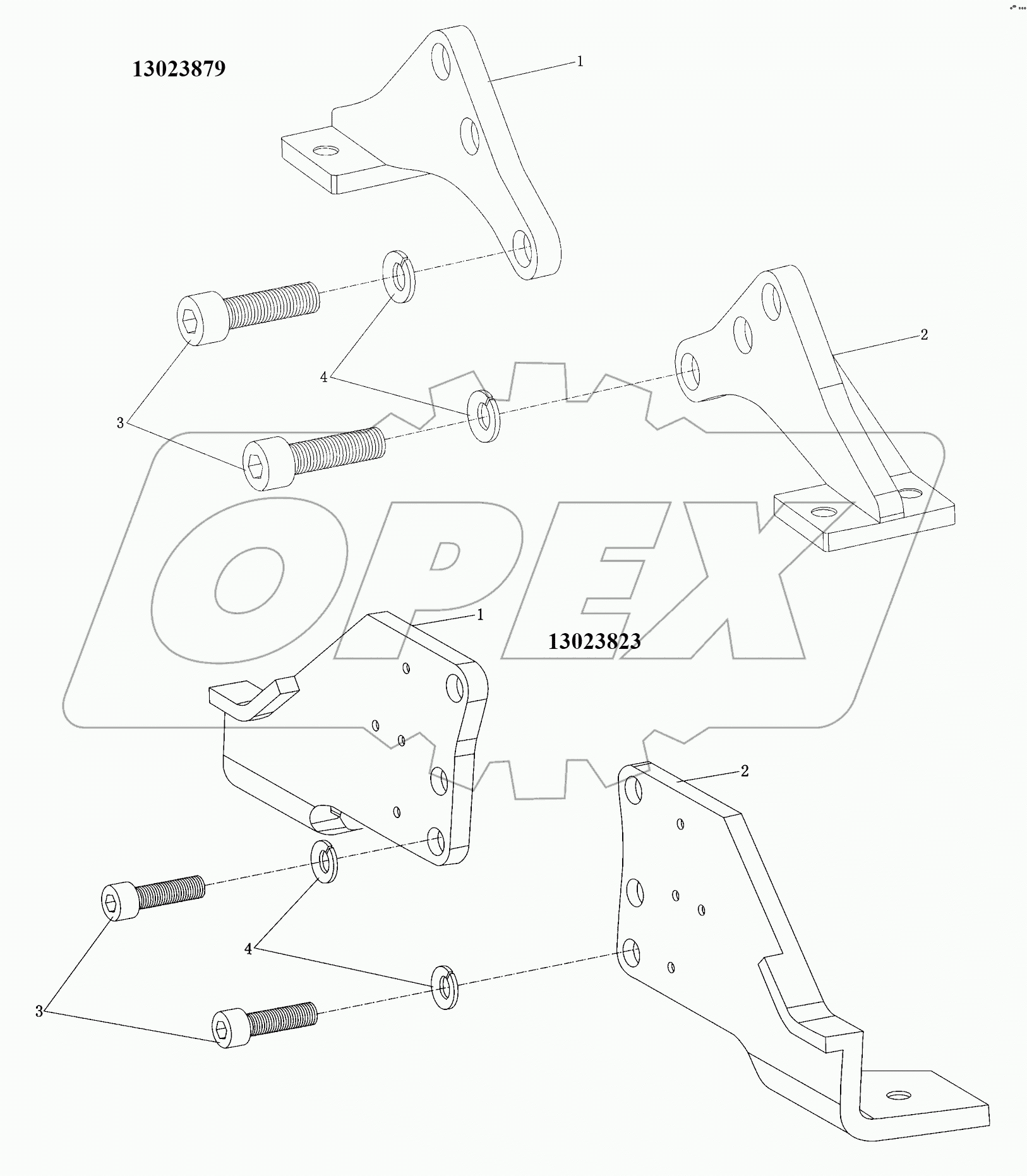  Стойка двигателя в сборе