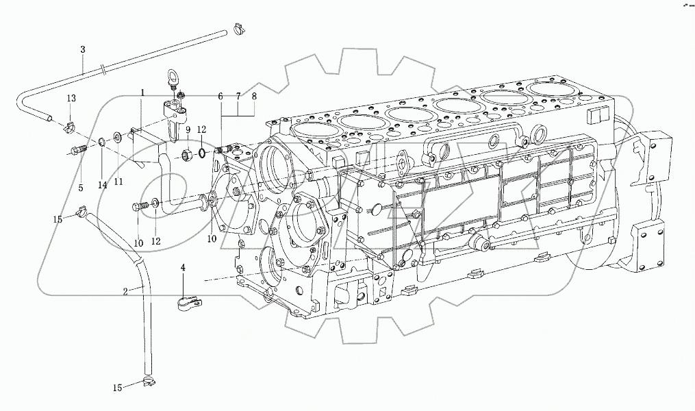  Корпус дизеля в сборе V