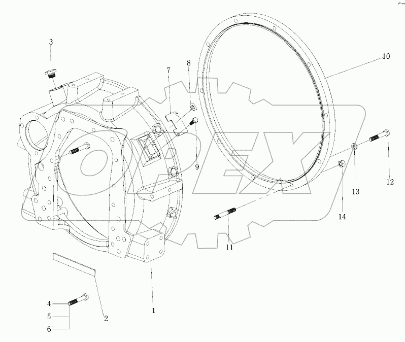  Корпус дизеля в сборе VII