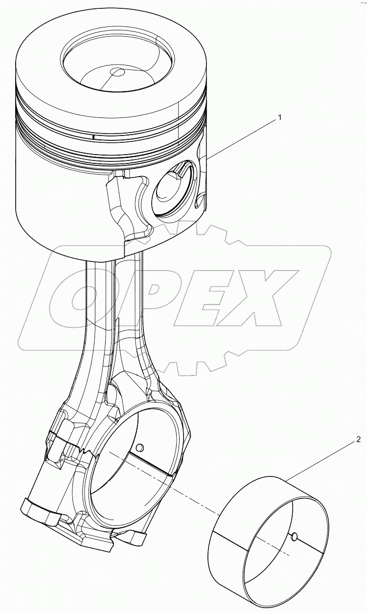  Piston and connecting rod assembly
