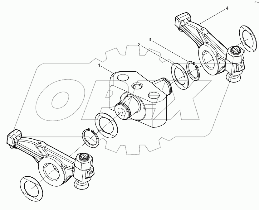  Rocker arm bracket assembly