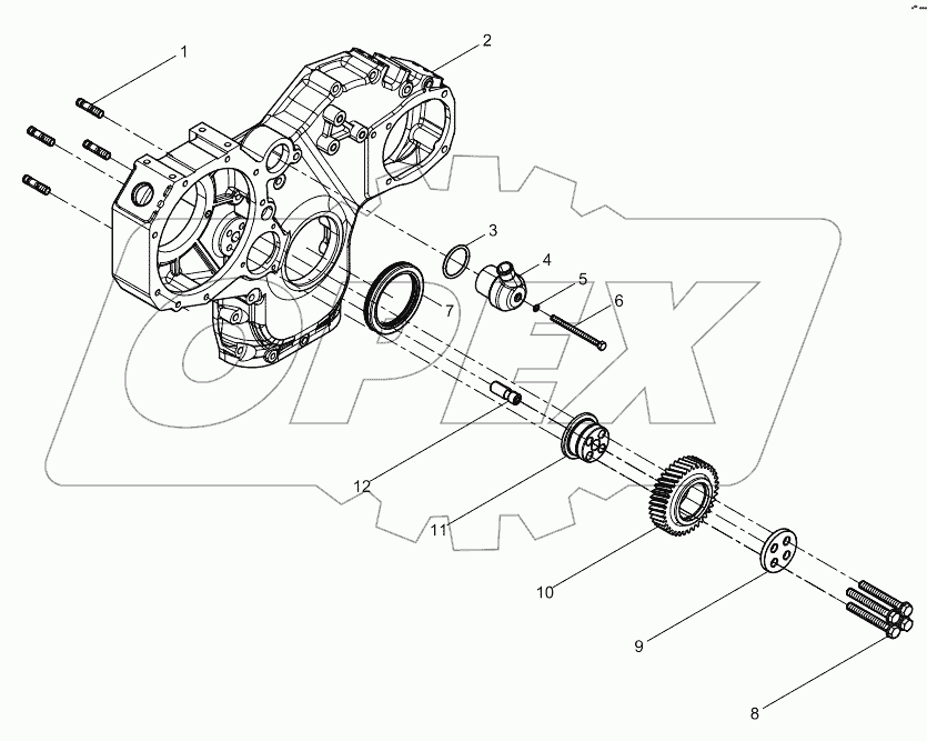  Front wall cover subassembly (gear end)