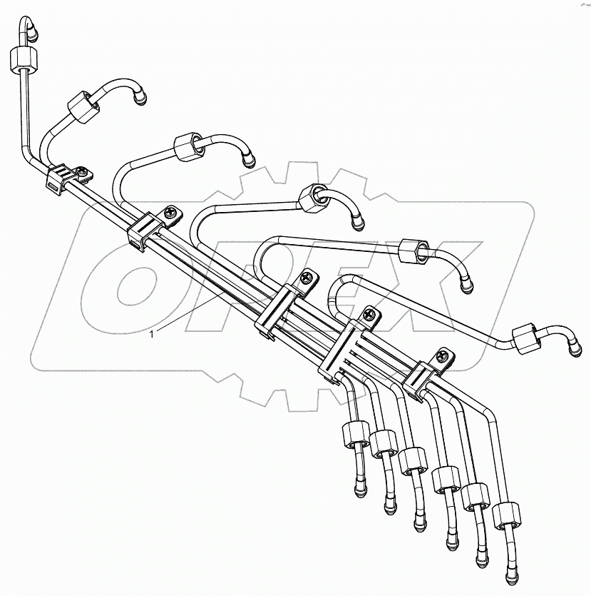  High-Pressure fuel pipe group