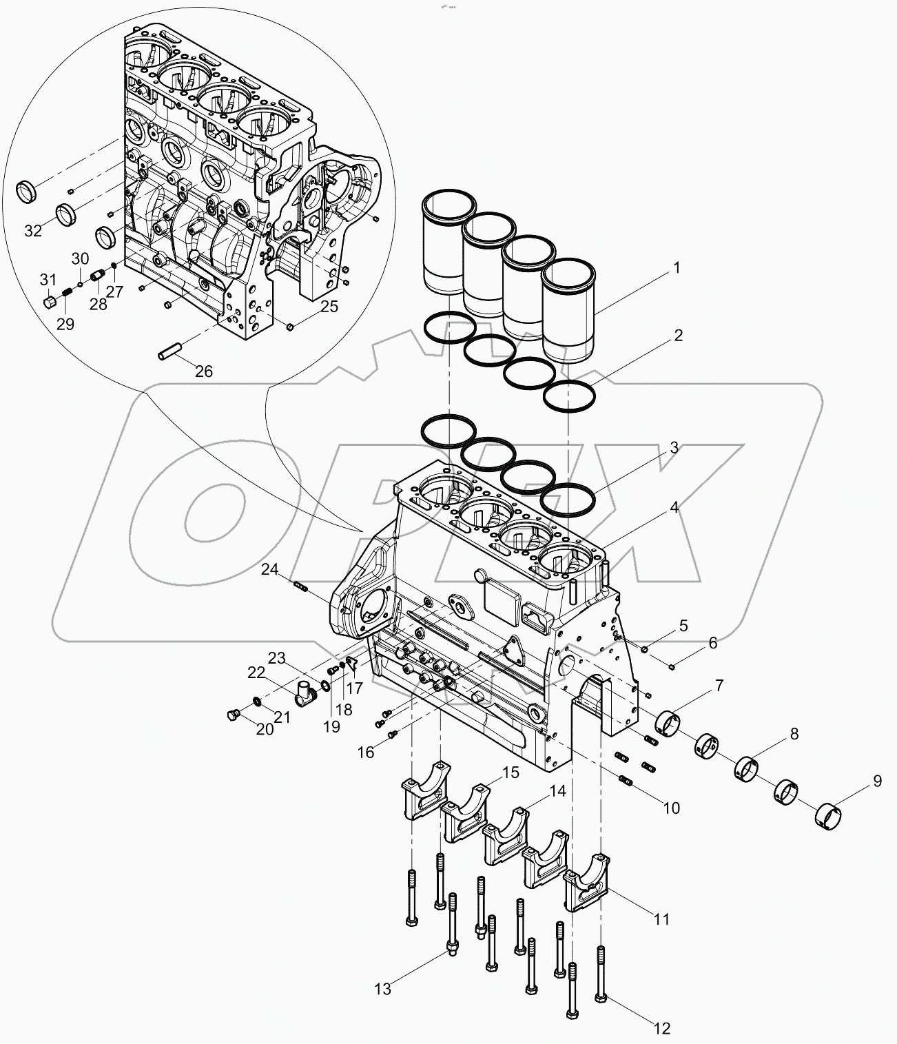  Cylinder block subassembly