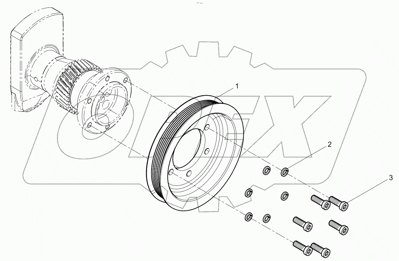  Crankshaft belt pulley assembly