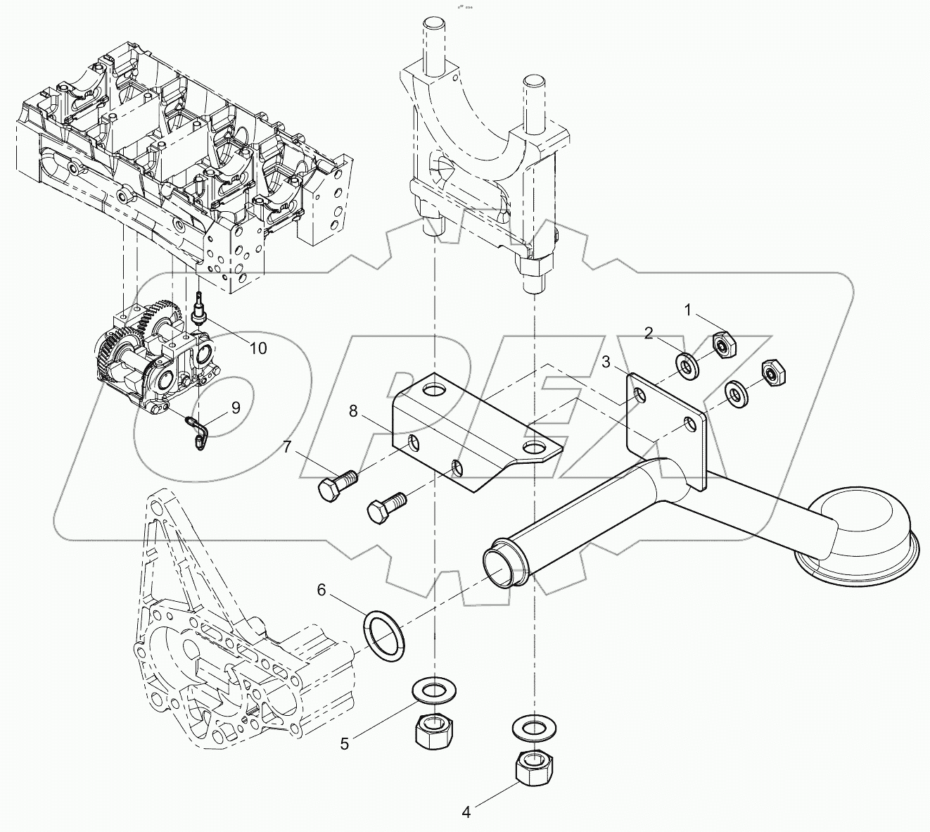  Oil inlet pipe assembly