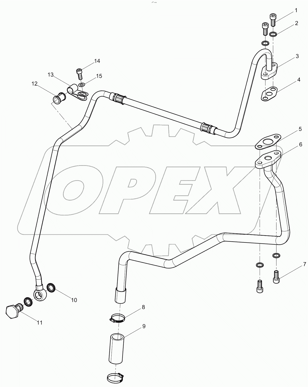  Oil pipe assembly of turbocharger