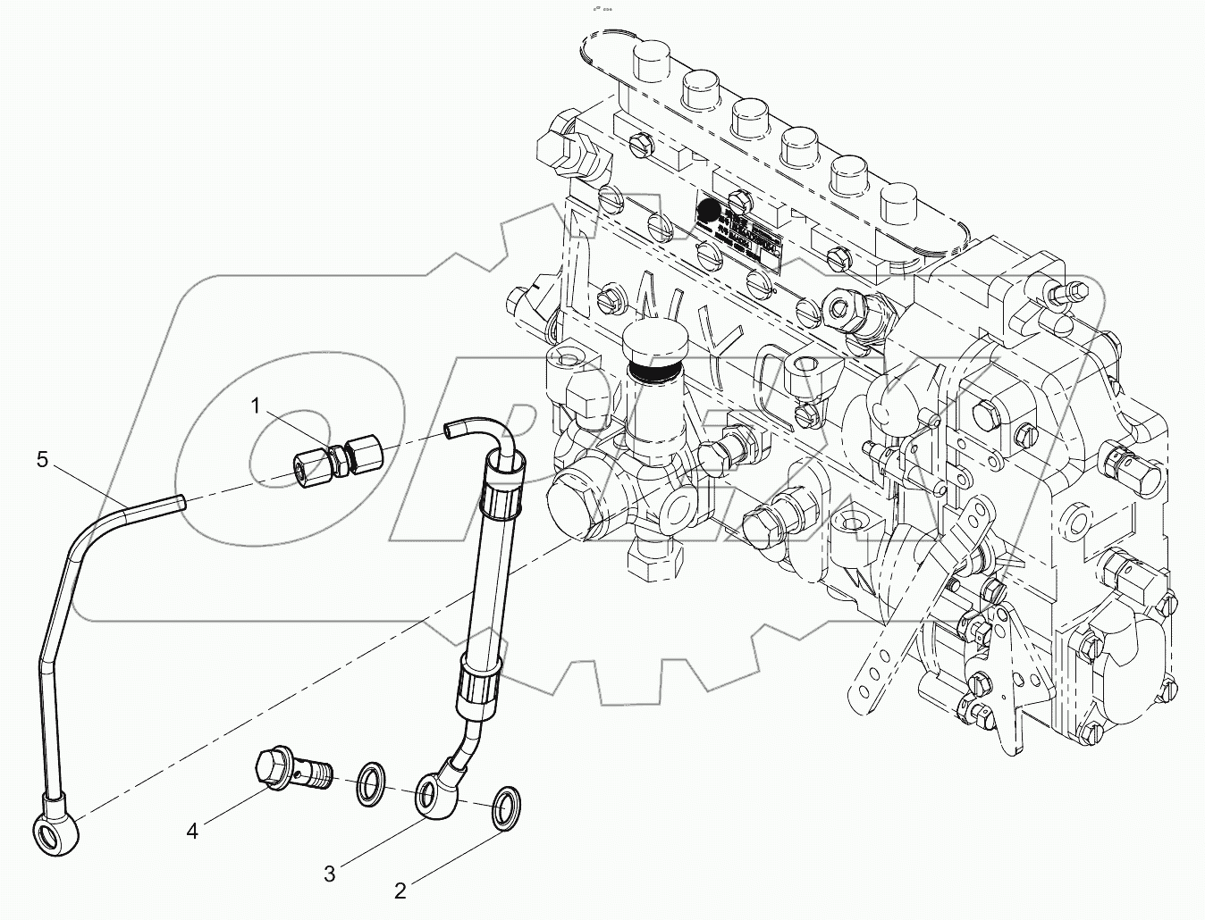  Oil pipe of injection pump assembly